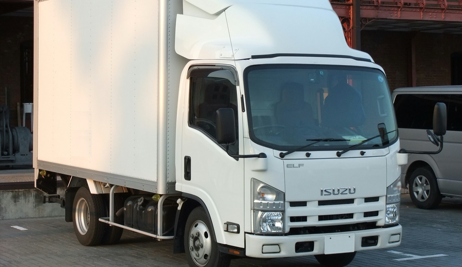 White box delivery truck of the kind used for direct store delivery routes across the UAE